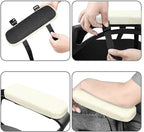 MOSISO Chair Armrest Pads (2 Pack), Memory Foam Home/Office Chair Arm Rest Covers Comfy Computer Gaming Elbow Cushion Removable Washable Elbow Support Forearm Pressure Relief, Beige