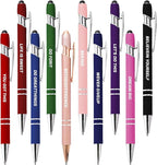 CRME Colored Motivational Pens Set Black Ink Ballpoint Pens Funny Office Supplies Engraved Pen Inspirational Quotes Cool Gifts for Coworkers Unique and Unusual Gifts