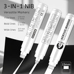 BIGTHUMB Jumbo Poster Markers Set: 12 Colors Large 15mm Wide Tip Permanent Ink Thick Acrylic Paint Pens for Rock Painting, Stone, Glass, Wood, Ceramic, Metal, Plastic, Fabric