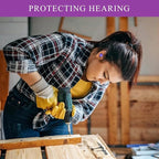 Lenicany 30Pair Soft Foam EarPlugs, 32dB Disposable Sound Blocking Noise Cancelling Ear Plugs for Concerts Loud Music/Shooting Guns/Work Construction, Hearing Safety Protection(Purple)