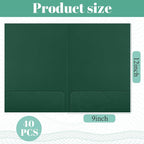 Harloon 40 Pcs Tax Return Folders 12 x 9 Inches 2 Pocket Folders Bulk Gold Foil Stamped Heavyweight Folder, Holds 8 x 11 Inches Letter Size Paper(Green,Cardboard)