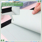 Lincia 6 Pcs 11" x 9.5" Legal Pads College Ruled Notepad Landscape Notebook Horizontal Lined Notebook 80 Gsm Assorted Colors Paper Pastel Writing Pads for School Office, 40 Sheet (Boho Color)
