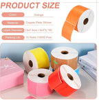 PATIKIL 1000Pcs Colored Coding Labels Stickers, 5x3 Inch Rectangle Inventory Stickers Self Adhesive Tags for Office Business Inventory Management Product Labeling Home Decor, Orange