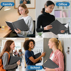 SUNEE 3 Ring Binder 3 Inch 1 Pack, Clear View Binder Three Ring PVC-Free (Fit 8.5x11 Inches) for School or Office Supplies, Black