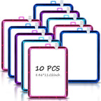 Outus 10 Pcs Dry Erase Mini White Boards Bulk 8.5 x 11'' Small Magnetic Whiteboard Double Sided Colored Writing Boards for Kids Students Locker Fridge(Clear Colorful)