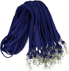 Ollain Badge Lanyards Flat Lanyard Swivel Hooks Durably Neck Bulk lanyards with Clip 100 Pack