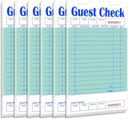 Guest Check Books 6 Pack, Guest Checks for Servers, Server Note Pads, Waitress Accessories Writing Pad, Thick Server Paper with Guest Receipts, Restaurant Supplies Order Pad Total 300 Sheets