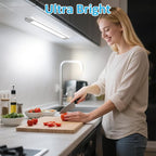 maylit Under Cabinet Lighting Plug in, 14 Inch Linkable Ultra Bright LED Light Bar, Renter Friendly Lamp, Wired Indoor Lights for Kitchen Cabinet, Counter, Workbench, Desk, Shelf, Cool White