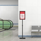 Relx Standing Sign Holder 11 x 17, Adjustable Pedestal Sign Stand, Double-sided Floor Signage Stands for Outdoor Indoor Poster Display