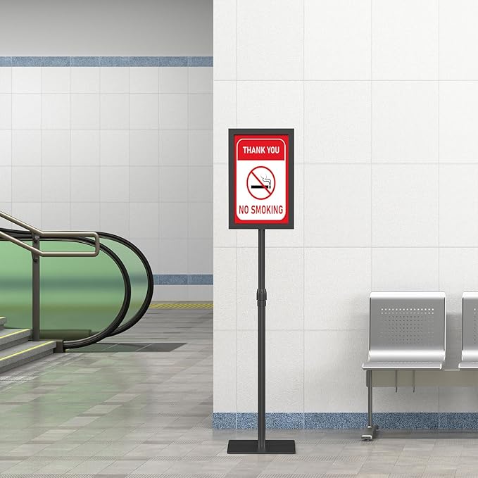 Relx Standing Sign Holder 11 x 17, Adjustable Pedestal Sign Stand, Double-sided Floor Signage Stands for Outdoor Indoor Poster Display