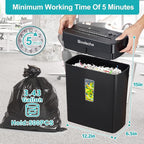 Woolsche Paper Shredder,10-Sheet Cross Cut with 3.43-Gallon Basket, P-4 Security Level,3-Mode Design - Shreds CD and Credit Card,Durable,Fast and Jam Proof for Home Office (ETL Certified)
