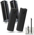 walrfid 4 Pack Screen Cleaner Spray and Wipe for Laptop Monitor and Car Screens, Phone Touchscreen Mist Cleaning Kit for Cellphone, Tablet, PC, Computer, LCD, MacBook, iPhone, iPad, Mac Pro - Black
