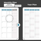 IN-LUXPRO Planner 2026 Daily Weekly and Monthly,6.5"x3.75",12 Months Spiral Bound Calendar Agenda with Self-adhesive Pen Holder,2026 Appointment Book with Vegan Leather Soft Cover,Black