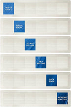 Privacy Door Sign, Do Not Disturb/Please Knock/Out of Office/in a Meeting/Back Soon/Working Remotely Indicator, That Lets Others Know Whether You're Available Or Not - Blue Pattern Office Door Sign for Meeting & Conference Room -Stainless Steel-10 x 2....