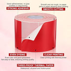 PATIKIL 3 x 5 Inch Rectangle Inventory Color Coding Labels 1 Roll, Square Self-Adhesive Inventory Label Stickers for Office Home Organization Name Tags, 500 Per Roll, Burgundy