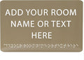 ADA CENTRAL SIGNS - 9" X6" Personalized Custom Sign - ADA Compliant Tactile Graphics Grade 2 Braille Text Acrylic Wall Signs - Add Your Room Name Text Sign for Home School Office Business Workplace