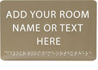 ADA CENTRAL SIGNS - 9" X6" Personalized Custom Sign - ADA Compliant Tactile Graphics Grade 2 Braille Text Acrylic Wall Signs - Add Your Room Name Text Sign for Home School Office Business Workplace