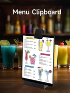 Kivsty 2 PCS Desktop Black Dry Erase Board with Stand - 8” x 6” Small Acrylic Black Board with Marker and Magnetic Clip, Reusable Desk Notepad, to-Do List, Menu Board Signs for Bar, Office, Home