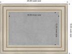 Amanti Art Silver Framed Magnetic Board 18x24 Small Vision Board for use with Magnets, 100% Metal Sheet to Display Items as Office Decor or for Home Organization in mudroom, Kitchen or Kids Room
