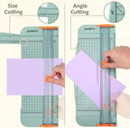 A4 Paper Cutter -12 Inch Paper Trimmer with 2pcs Replacement Blades with Safeguard Side Rulerfor Cut Gift Card,Coupon,Label, Cardstock,Photo