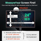 [2 Pack] Magnetic Hanging 24 Inch Computer Privacy Screen for 16:9 Aspect Ratio Widescreen Monitor, Eye Protection Anti Glare Blue Light Computer Monitor Privacy Filter, Removable 24 in Protector Film