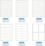 1723 Pieces Matte Labels Sticker Removable Rectangular Labels Writable Blank Adhesive Labels for Labeling and Organizing Small Items 6 Sizes Combination (White)