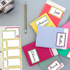 Yeachlaing 240 Pieces Decorative Colorful Name Tags for Classroom – Blank Stickers to Write on for Student Desks, Bin Labels, Teacher Supplies, 6 Designs (3.5 x 2.25 Inches)
