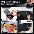ZERNBER 2 Pcs Screen Cleaner Kit, 3-in-1 Touchscreen Mist Cleaner Spray Bottle Tool & Microfiber Cloth for Phone/Laptop/Tablet/TV/Monitor/Car Screens(Pink+Grey)