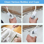 Dfacio 11Pcs Crevice Cleaning Brush Set, Hard Bristle Cleaning Supplies for Kitchen, Bathroom, Corner, Grout, Sink, Cup, Teapot, Bottle, Blender