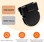 10PCS Cubicle Clips for Fabric Walls, Plastic Stainless Steel Fabric Panel Wall Clips Cubicle Hooks Cubicle Wall Accessories for Picture Photos Note Memo Hanging