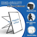 Grtard Magnetic Dry Erase Board with Stand, 18''x14'' Double-Sided White Board, Desktop Whiteboard with Stand, Large White Board, Desk Whiteboard Portable, Dry Erase Board for Kids, Memo(Black)