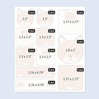 Large Name Labels for Kids (33) - Custom Stickers for Daycare and School Supplies - Durable, Waterproof Stickers for Water Bottles, Lunch Boxes, and More with Unique Designs - Fox