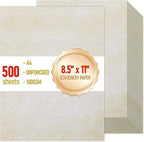 Tosstuki 500 Sheets Parchment Paper for Certificates 8.5 x 11'' 100 GSM Double Sided Printer Stationery Resume Paper Bulk Letter Size for Resumes Diplomas Crafts Business Cards Invitations, Ivory