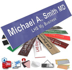 Engraved Name Plates for Door Sign Personalized Purple Plastic Plaque with White Letters - Made in USA 2x4 B13
