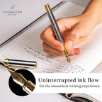 Ellington Pens Luxury Fountain Pen Set - Smooth Medium Nib - Includes 3 Ink Cartridges, Refillable Ink Converter, Gift Box - Fountain Pens For Writing, Calligraphy, Journaling (The Presidential Oath)