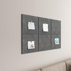 Baysola Large Cork Boards for Walls – 36" x 24" Self Adhesive Felt Wall Tiles, Ideal for Office Black Bulletin Board, Easy to Install Pin Board Photo Board