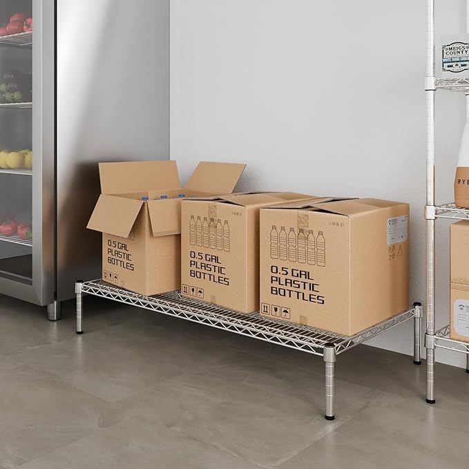 Regal Altair 24" Deep x 48" Wide x 8" Height Wire Shelving Kit | 1-Tier | NSF Commercial Storage Rack Unit
