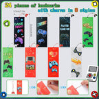 Kolewo4ever 148 Pieces Video Game Theme Stationery Set:100 Pcs Video Game Pencils 24 Pcs Game Pattern Mini Spiral Notepad Memo Pad 24 Pcs Game Metal Charms Bookmarks (Video Game)