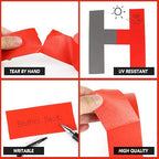 BOMEI PACK Red Painters Tape 1 Inch - Paint Tape 10 Rolls x 1 Inch x 55 Yards - Painter's Tape Red Masking Tape for Walls Painting, DIY Crafting, and School Projects, Total 550 Yards