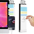 Office Desk Accessories 2pcs Multifunction Computer Monitor Memo Board - Office Supplies for Women Men Computer Sticky Note Holder Home Decor (Bear cub Monitor Memo Board with Clip)