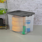 Sterilite 16-Pack Modular Stacker Box, Durable Clear Plastic Storage Bins with Latching Lids, 108 Quart - Stackable Organizing Container Boxes for Closet, Bathroom, and Office