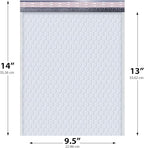 White 10x13 Inch Poly Bubble Mailers |Self Seal Padded Envelopes for Thick books | Air Cushioned Bubble Mailer | Usable Size 9.5x13 Inch | Waterproof Lightweight Mailing Shipping Bags | 100 Pack Bulk
