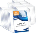 DECOHOBO 30 Pack Acrylic Sign Holder 8.5 x 11, Clear Plastic Display Stands for Tabletop, L-Shape Acrylic Stands for Flyers, Documents, Office, Restaurants, Vertical Sign Holder 8.5x11 for Desktop