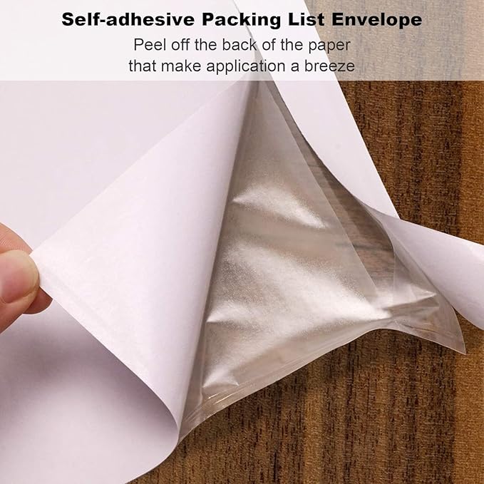 Coopaty 4.5" x 5.5" Packing List Envelope, Shipping Label Pouch, Clear Adhesive Packing List Pouches for Invoice/Documents/Labels (100 Pack)