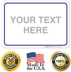 Custom Sign, Personalized Metal Signs, Customize for Office, Business, Workplace, Home, Airbnb, Delivery Blue Signs, 10x7 Inches, Rust Free .040 Aluminum, Fade Resistant, Made in USA by Sigo Signs