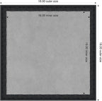 Amanti Art Black Framed Magnetic Board 18x18 Small Vision Board for use with Magnets, 100% Metal Sheet to Display Items as Office Decor or for Home Organization in mudroom, Kitchen or Kids Room