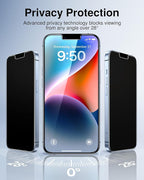 SMARTDEVIL 2 Pack for iPhone 16e/iPhone 14/ iPhone 13 Pro/ iPhone 13 Privacy Screen Protector, [Anti-Spy] [Military-Grade Shatterproof & 9H Hardness] Tempered Glass,Easy Installation,Bubble-Free & Case-Friendly