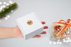 Eupako 4x4x2" Corrugated Box Mailers 50 Pack White Cardboard Small Shipping Boxes for Mailing (with 50 Stickers)