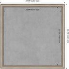 Amanti Art Silver Framed Magnetic Board 22x22 Medium Vision Board for use with Magnets, 100% Metal Sheet to Display Items as Office Decor or for Home Organization in mudroom, Kitchen or Kids Room