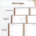 SUNEE 2026 Planner 5.9" x 8.3" – Dated Productivity Planner for Time Management - Daily,Weekly & Monthly Planner to Achieve Goals - Planner 2026 dated from January 2026 – December 2026,Brown